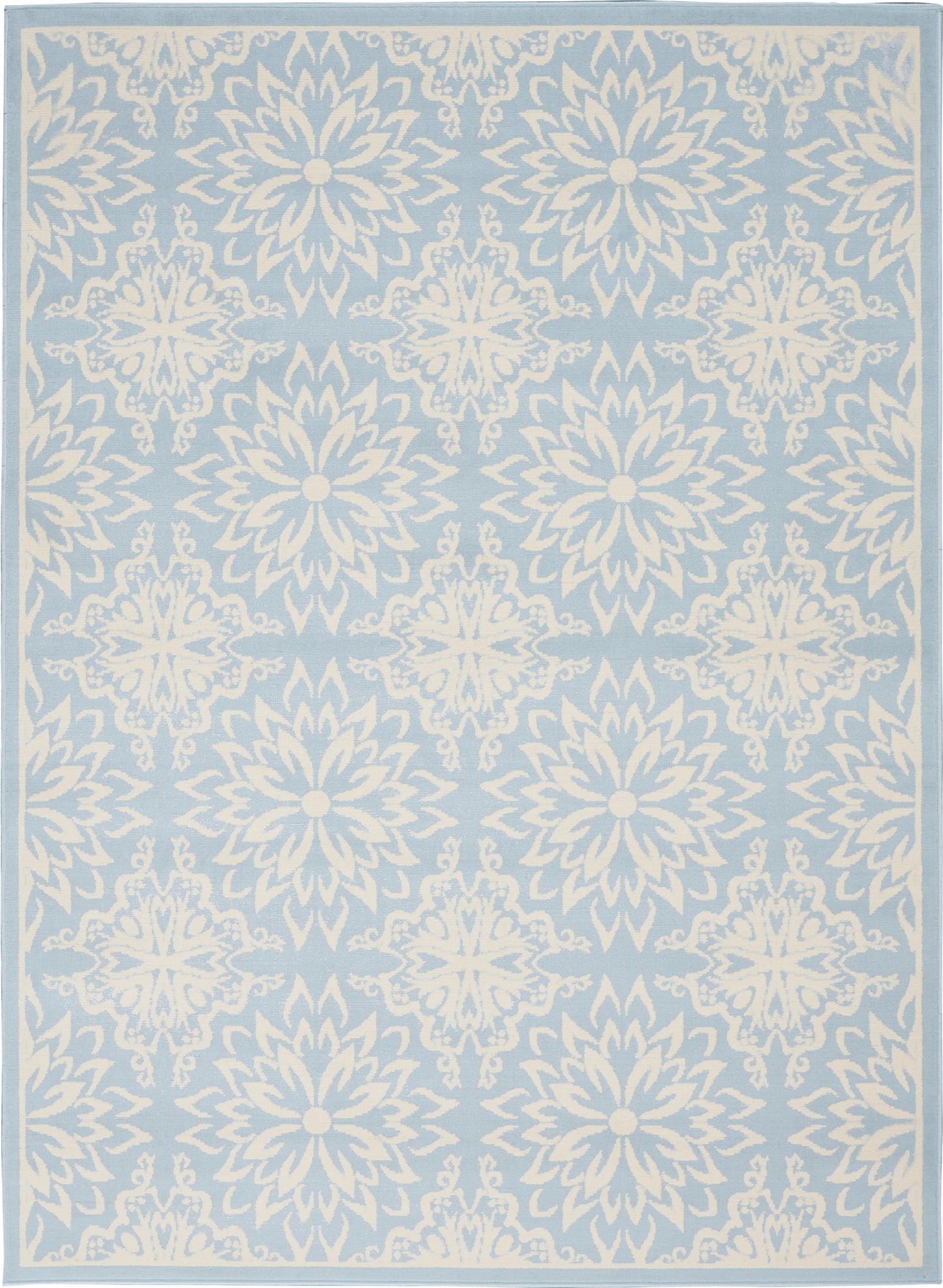 Nourison Home Jubilant JUB06 Ivory Light Blue Transitional Power-loomed Rug