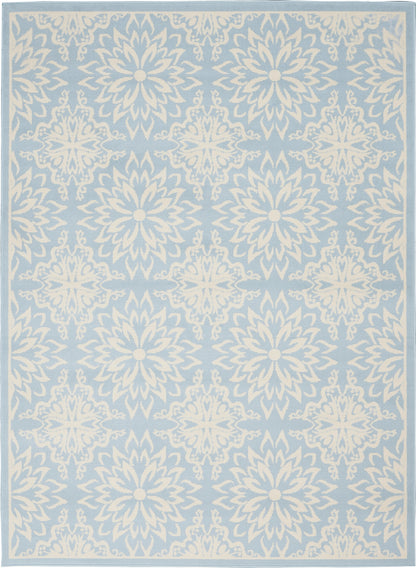 Nourison Home Jubilant JUB06 Ivory Light Blue Transitional Power-loomed Rug