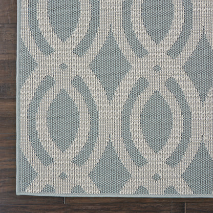 Nourison Home Aruba  Light Blue Cream  Contemporary