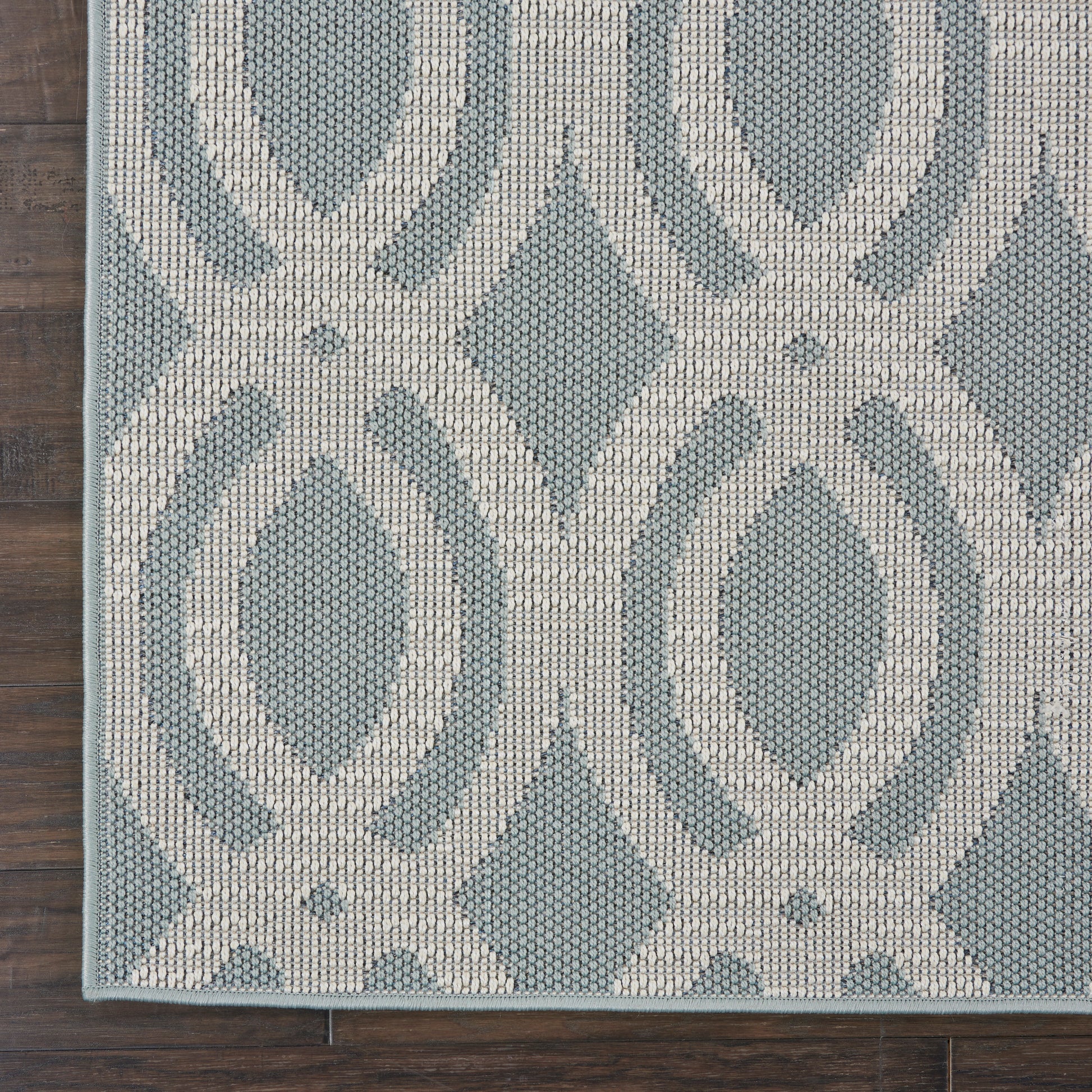 Nourison Home Aruba  Light Blue Cream  Contemporary