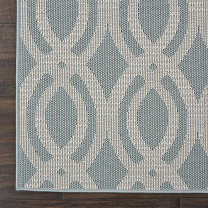 Nourison Home Aruba  Light Blue Cream  Contemporary