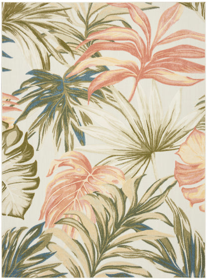 Nourison Home Aloha  Ivory Green  Contemporary