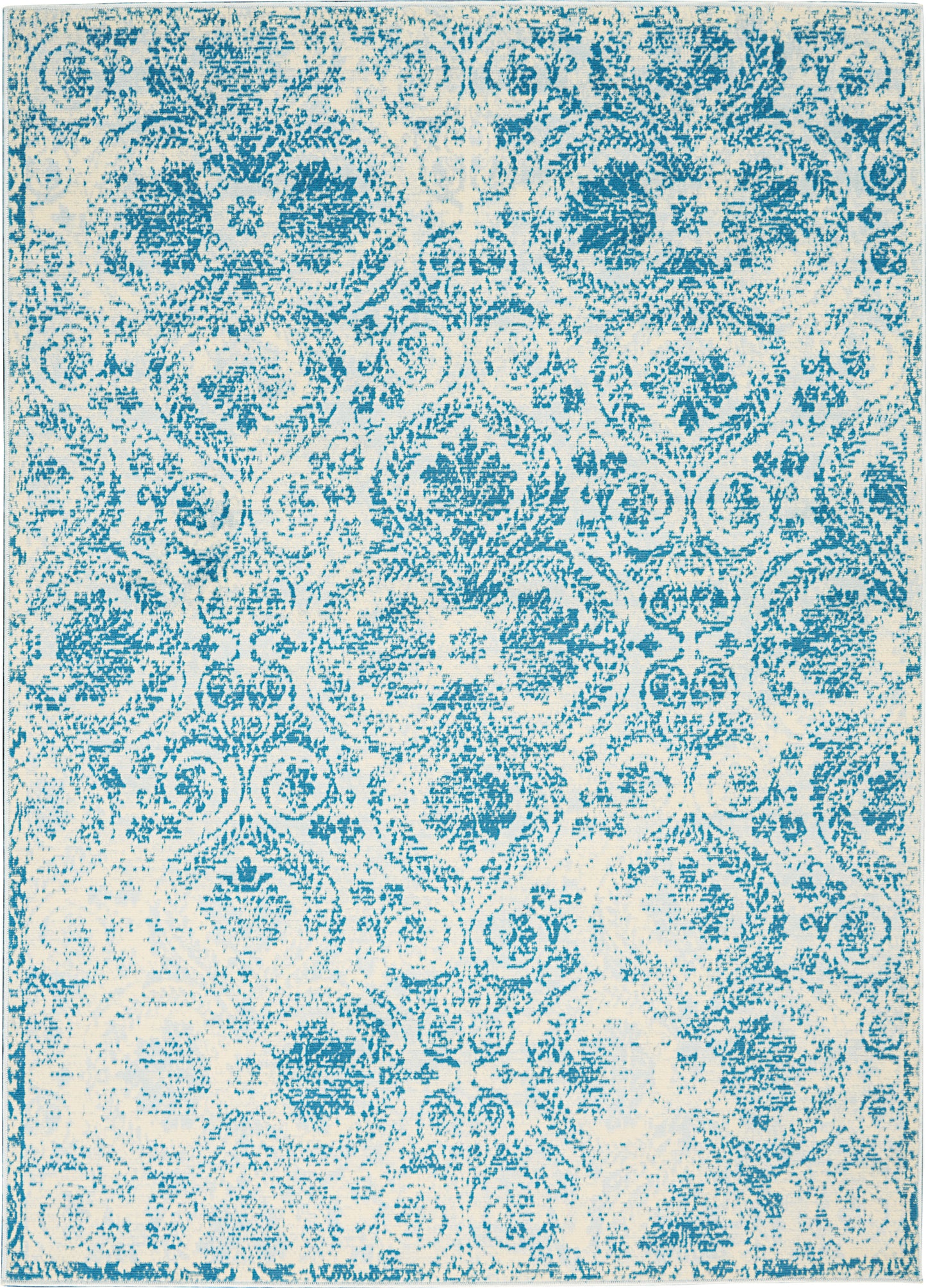 Nourison Home Jubilant JUB05 Blue Transitional Power-loomed Rug