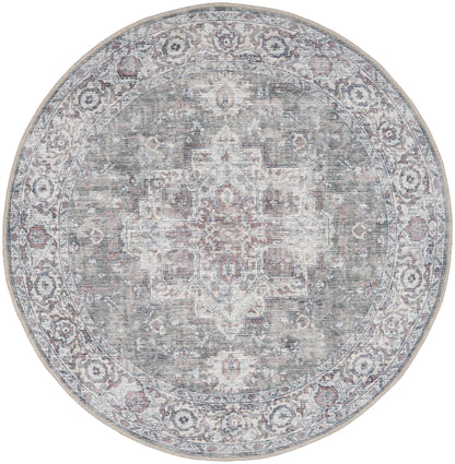 Nourison Home New Concept Washables SR101 Ivory Grey Traditional Machine Woven Rug