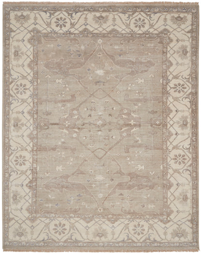Nourison Home Aldora ALD01 Silver Traditional Hand Knotted Rug