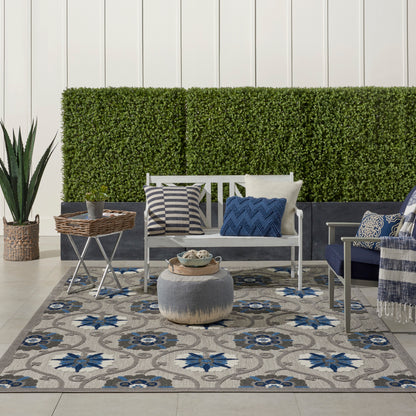Nourison Home Aloha  Grey Blue  Contemporary