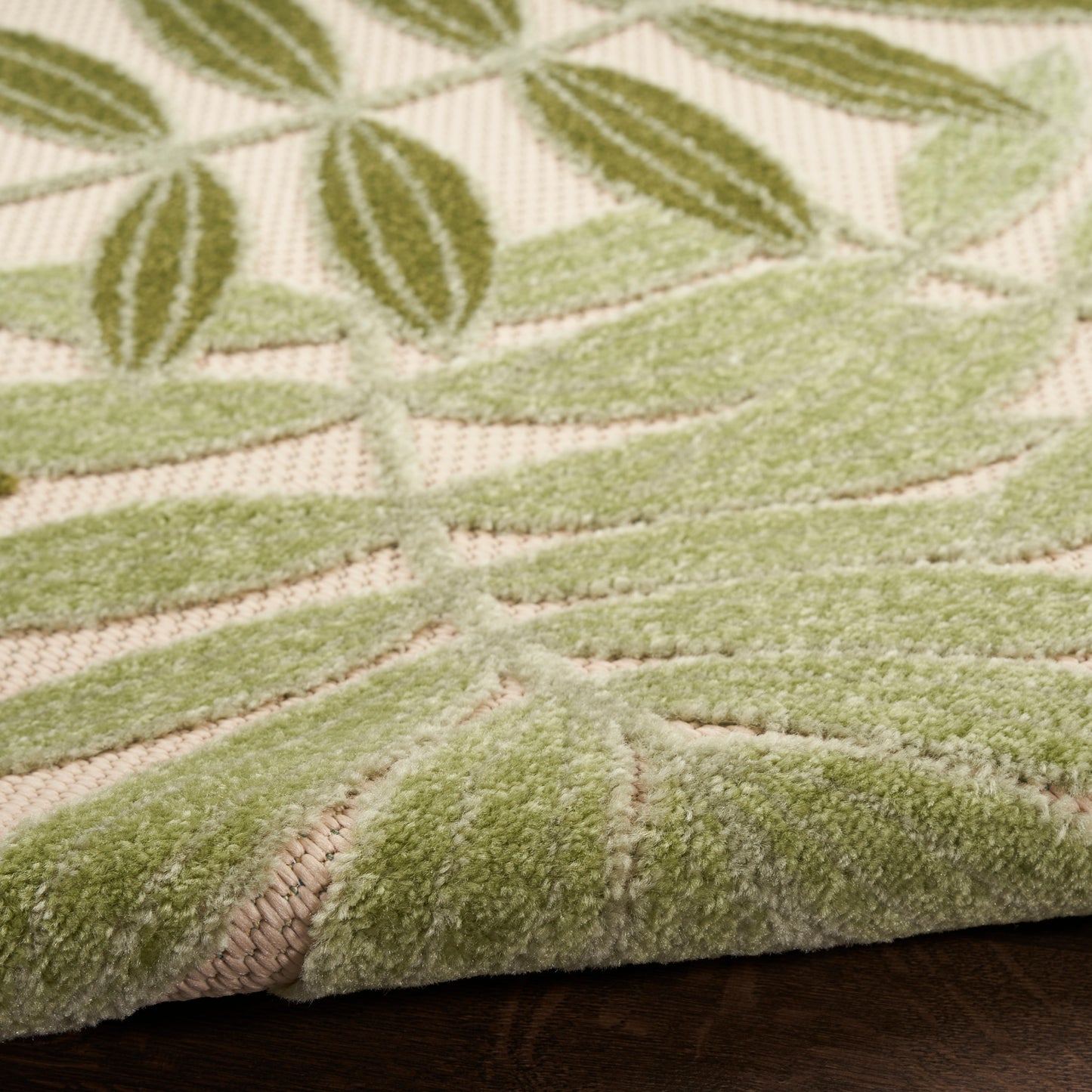 Nourison Home Aloha  Ivory Green  Contemporary