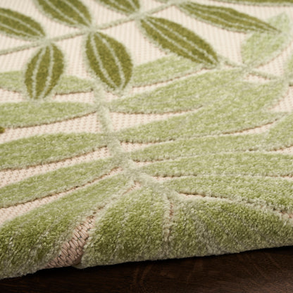 Nourison Home Aloha  Ivory Green  Contemporary