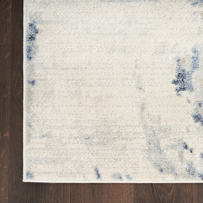 Nourison Home Motion  Ivory Blue  Contemporary