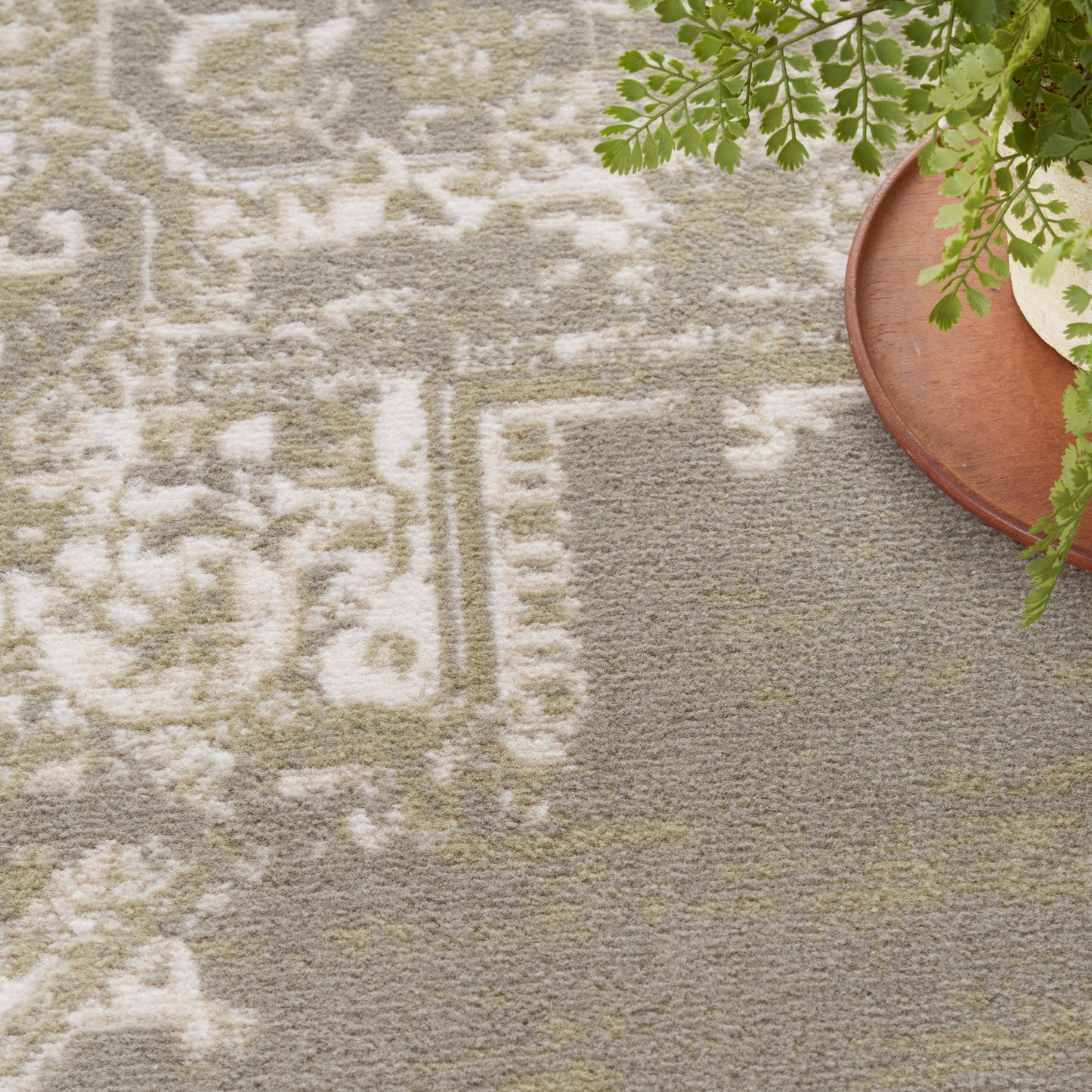 Nourison Home Grafix  Olive  Transitional