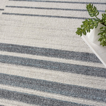 Nourison Home Astra Machine Washable  Ivory Blue  Contemporary