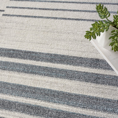 Nourison Home Astra Machine Washable  Ivory Blue  Contemporary