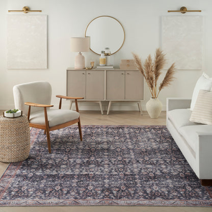 Nourison Home Grand Washables  Navy Ivory  Traditional