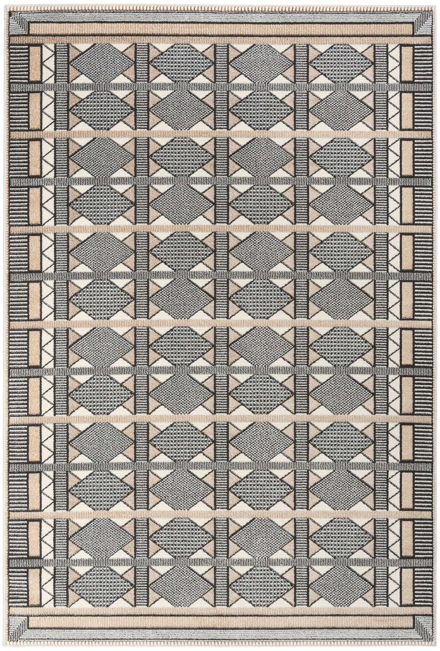 Nourison Home Nordic NRC06 Ivory Multicolor Contemporary Power-loomed Rug