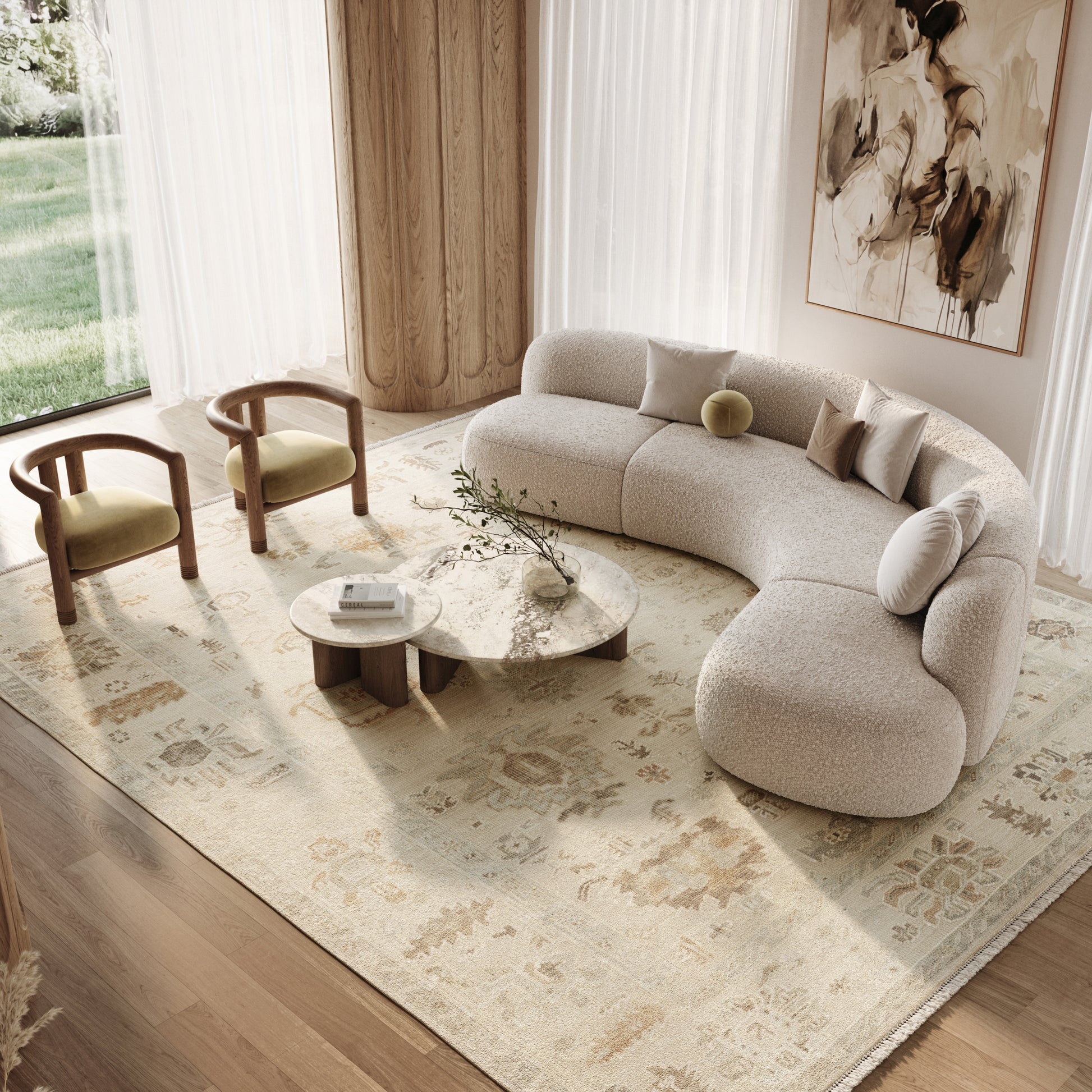Nourison Home Whispers  Beige  Traditional