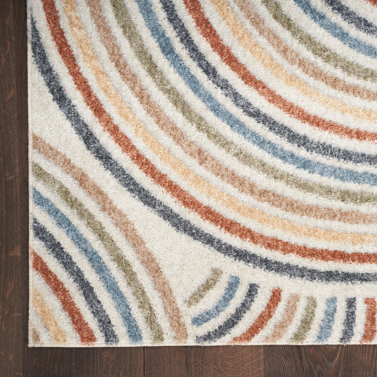 Nourison Home Astra Machine Washable  Ivory Multicolor  Contemporary