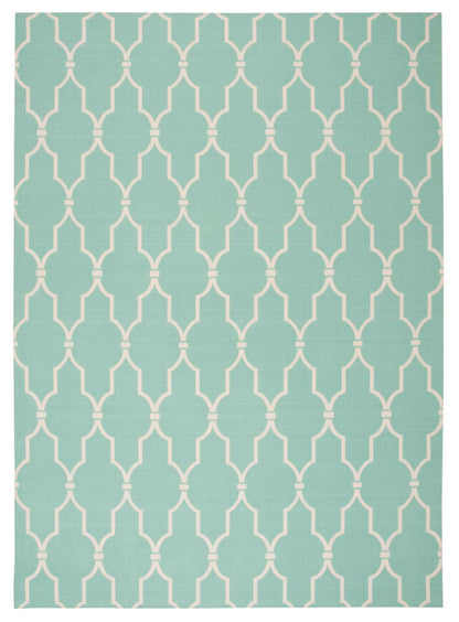 Nourison Home Home & Garden RS087 Aqua Transitional Power-loomed Rug