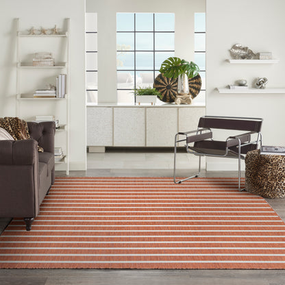 Nourison Home Positano  Terracotta Ivory  Contemporary