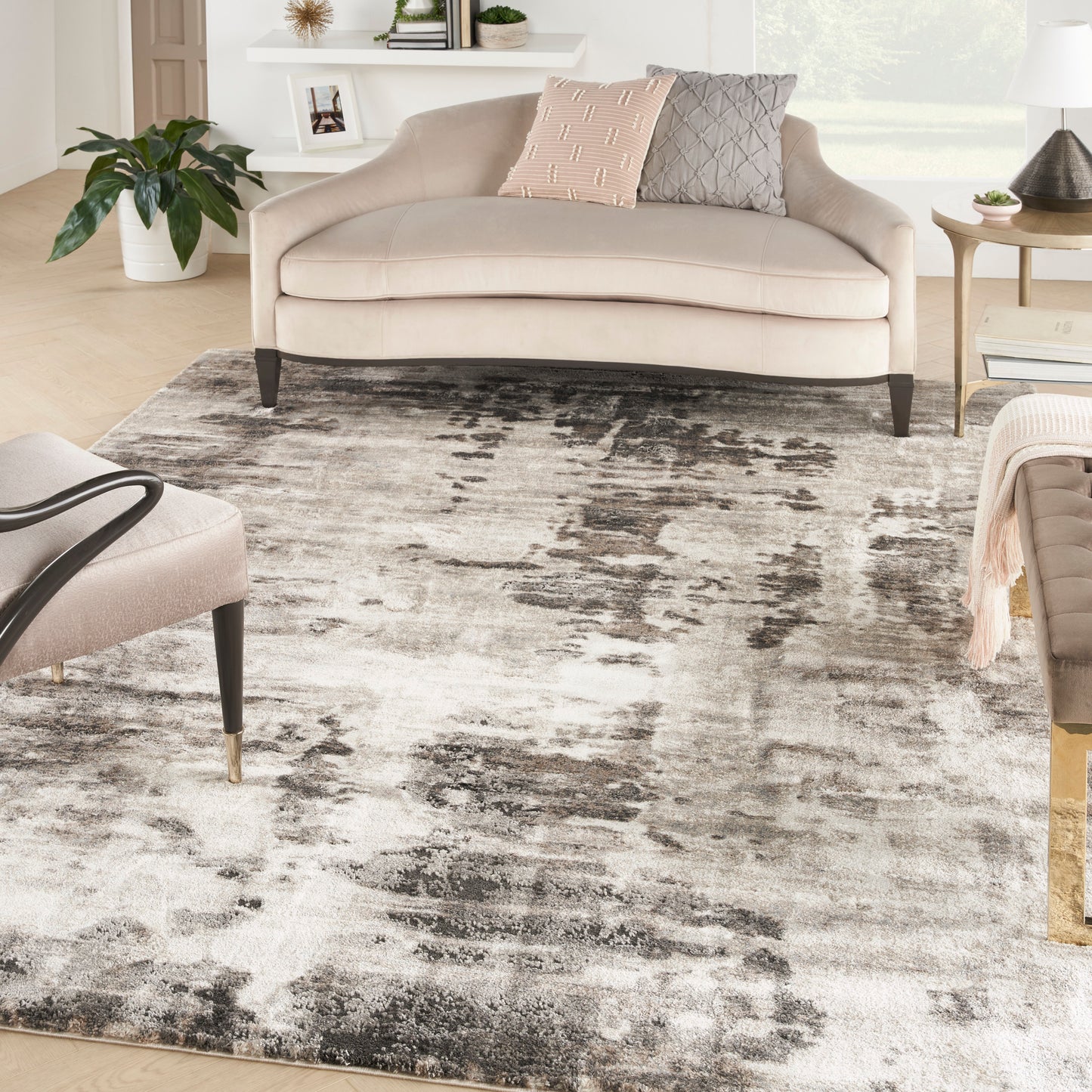 Nourison Home American Manor  Ivory Mocha  Contemporary