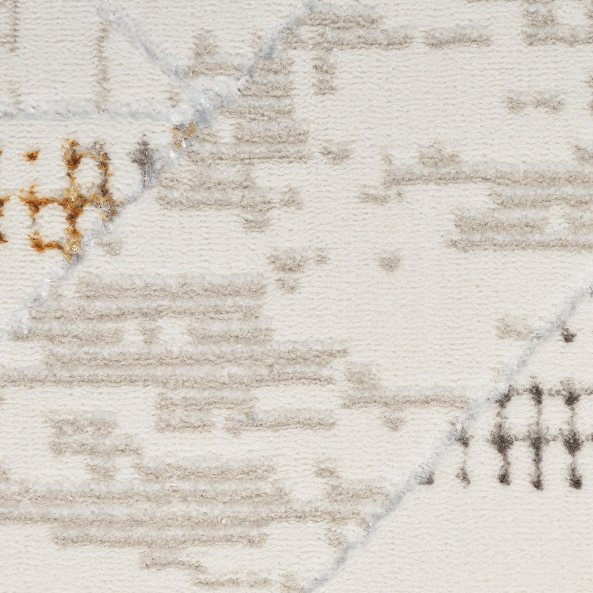 Nourison Home Glitz  Ivory Multicolor  Contemporary