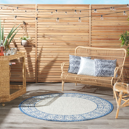 Nourison Home Country Side  Ivory Blue  Transitional