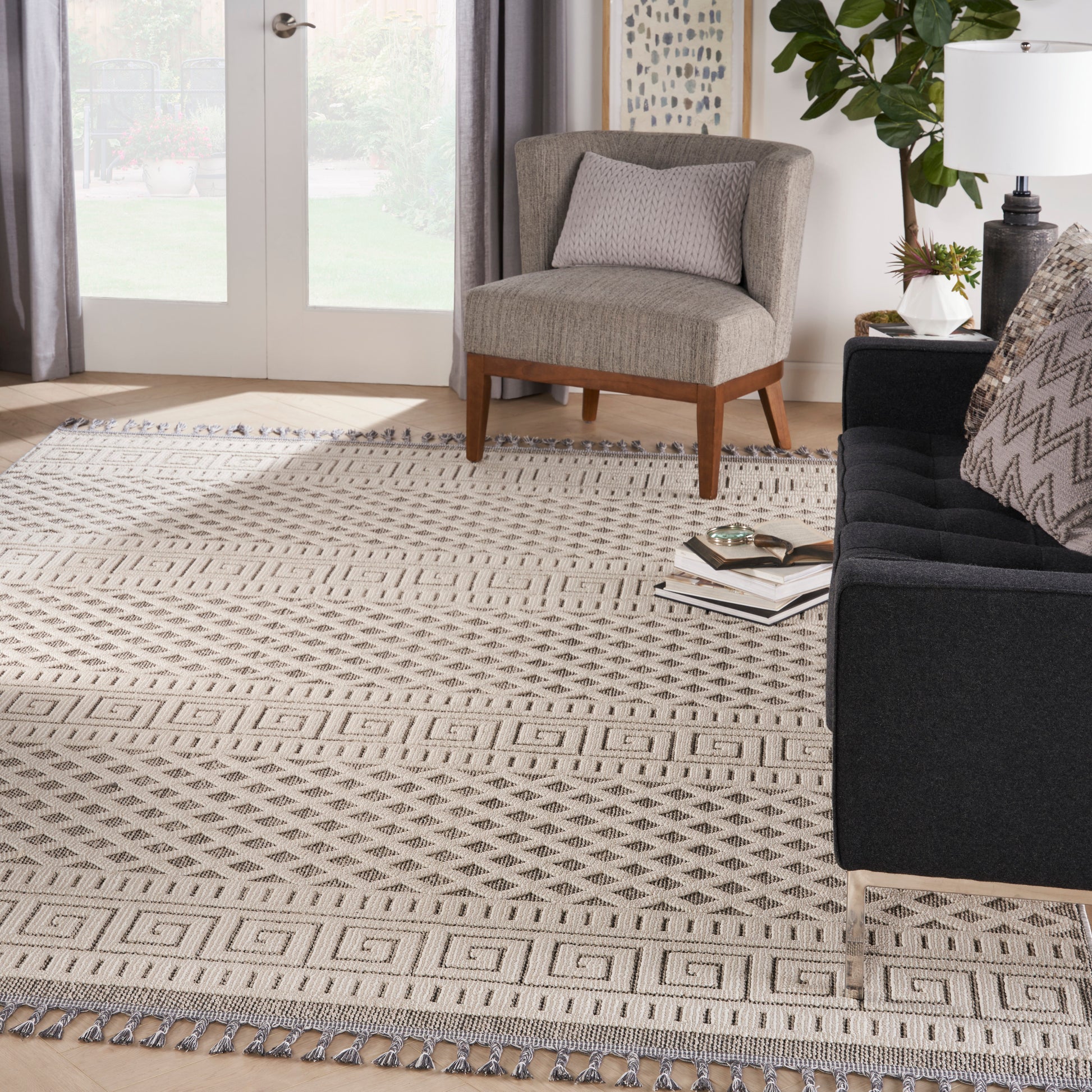 Nourison Home Paxton  Ivory Grey  Contemporary