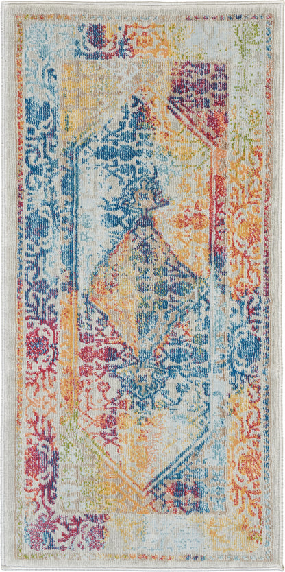 Nourison Home Ankara Global ANR04 Ivory Multicolor Transitional Power-loomed Rug