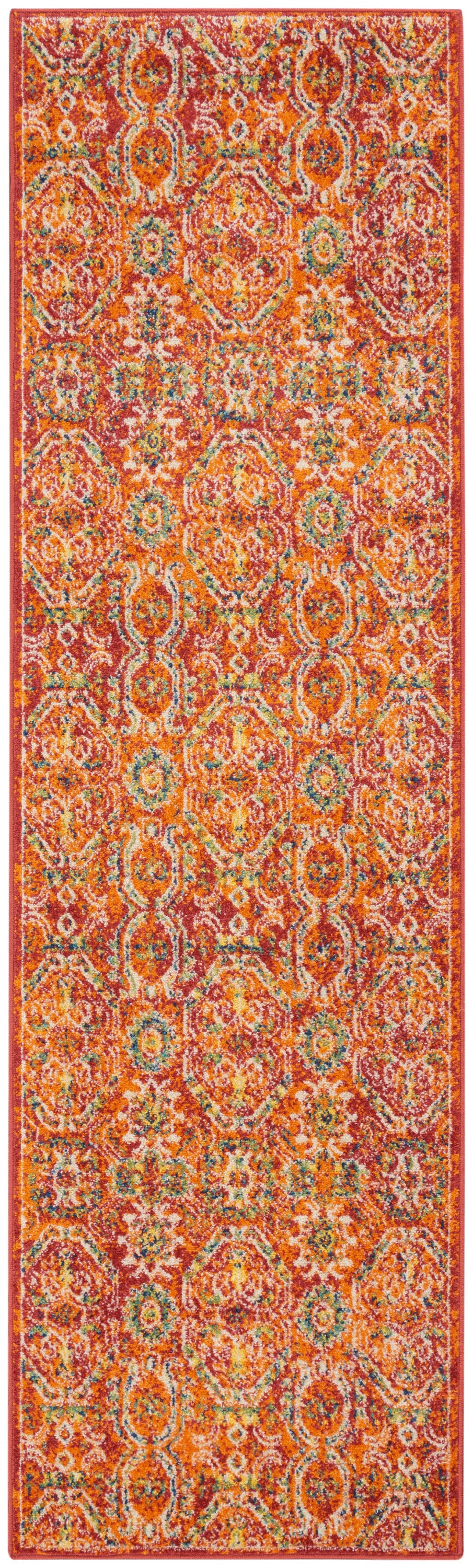 Nourison Home Allur ALR05 Red Multicolor Transitional Power-loomed Rug