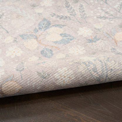 Nourison Home Botanical Washables  Grey Multicolor  Contemporary