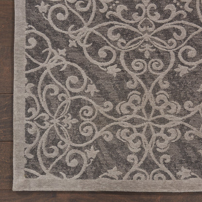 Nourison Home Damask  Grey  Traditional