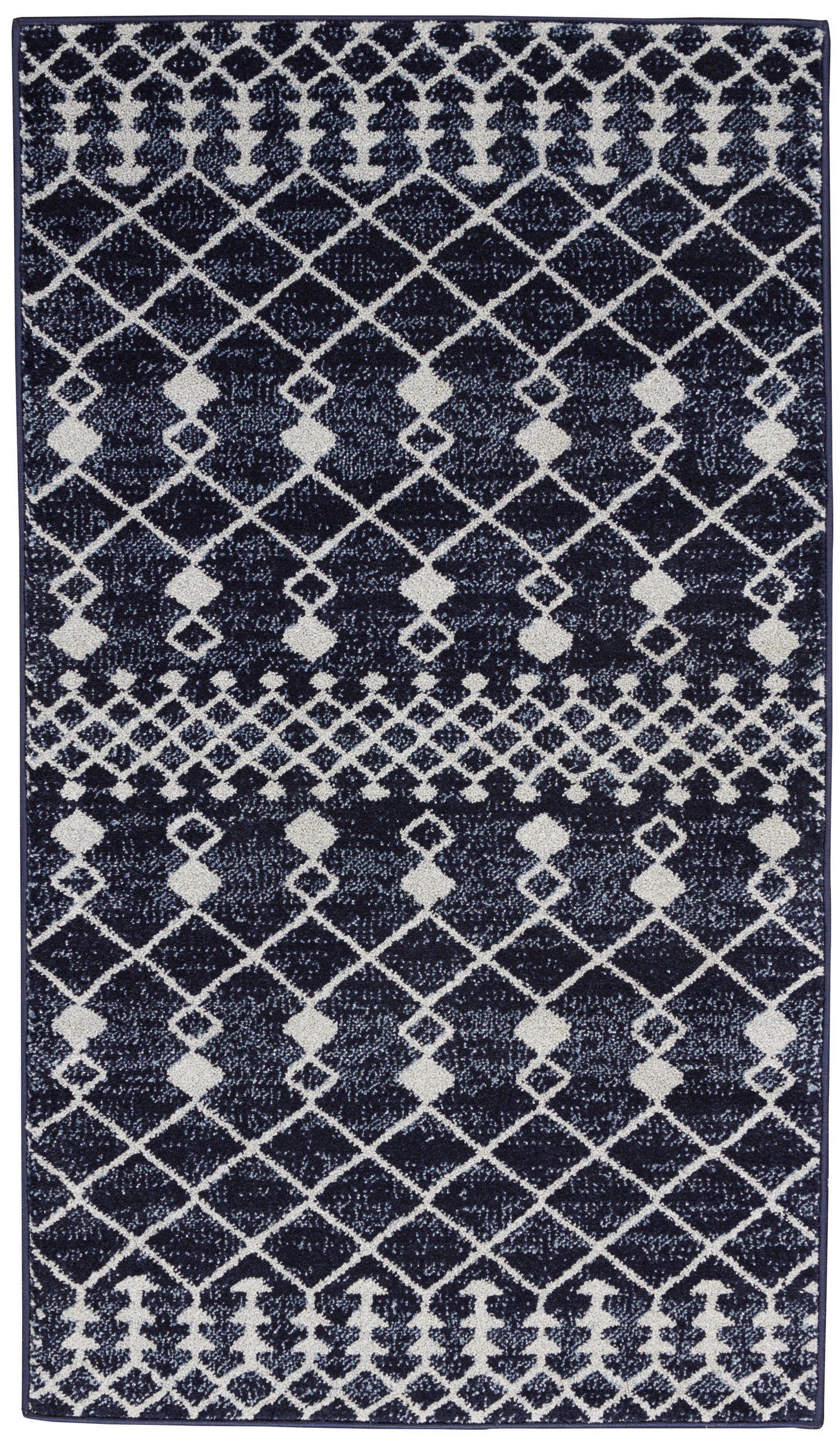 Nourison Home Palermo PMR03 Navy Grey Contemporary Power-loomed Rug