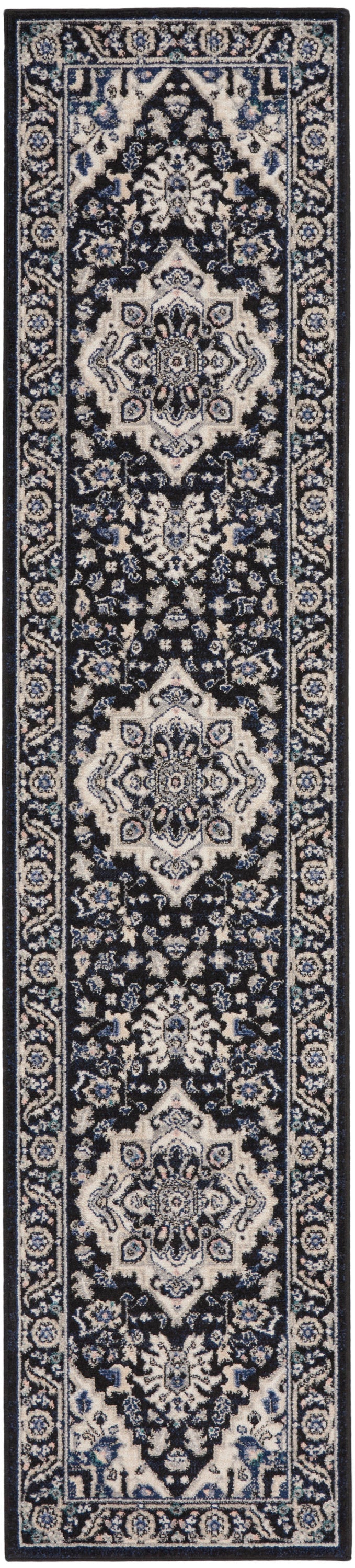 Nourison Home Passion PSN33 Black Ivory Traditional Power-loomed Rugs