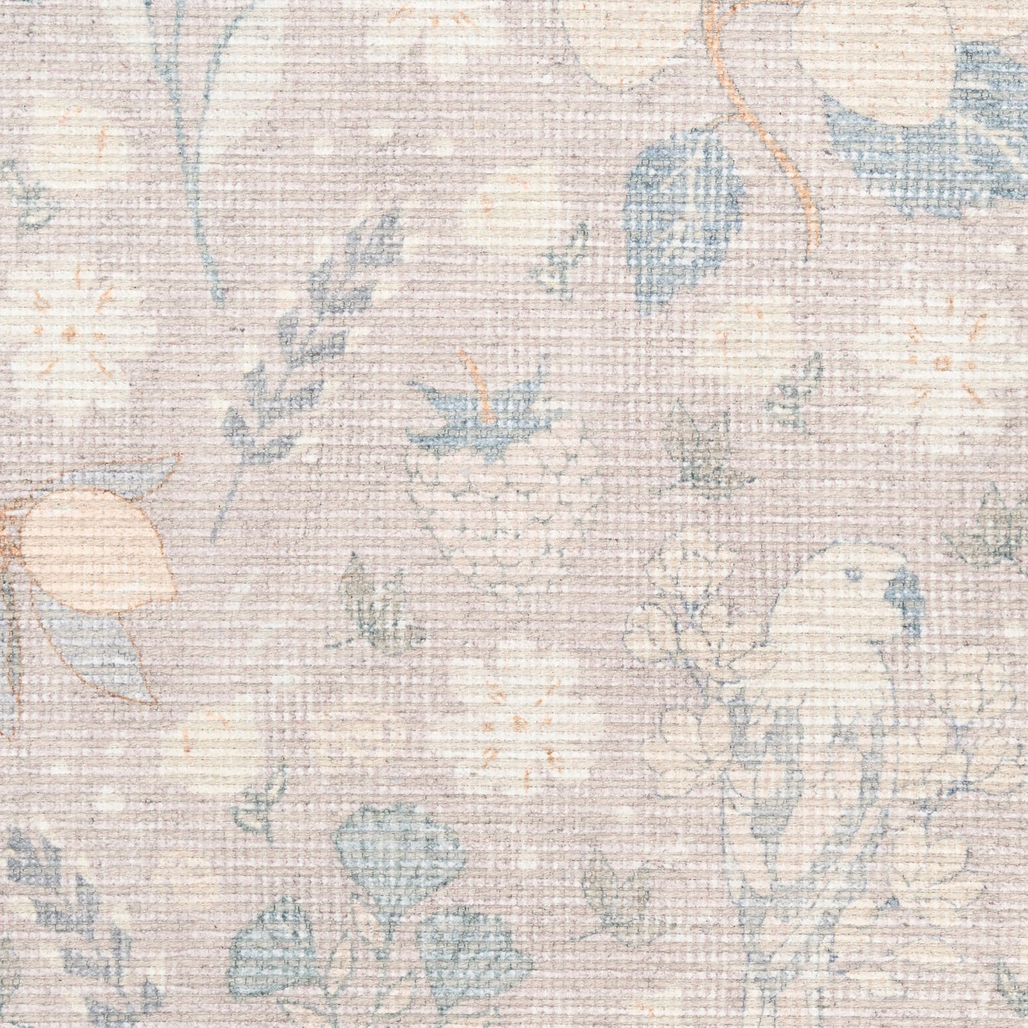 Nourison Home Botanical Washables  Grey Multicolor  Contemporary