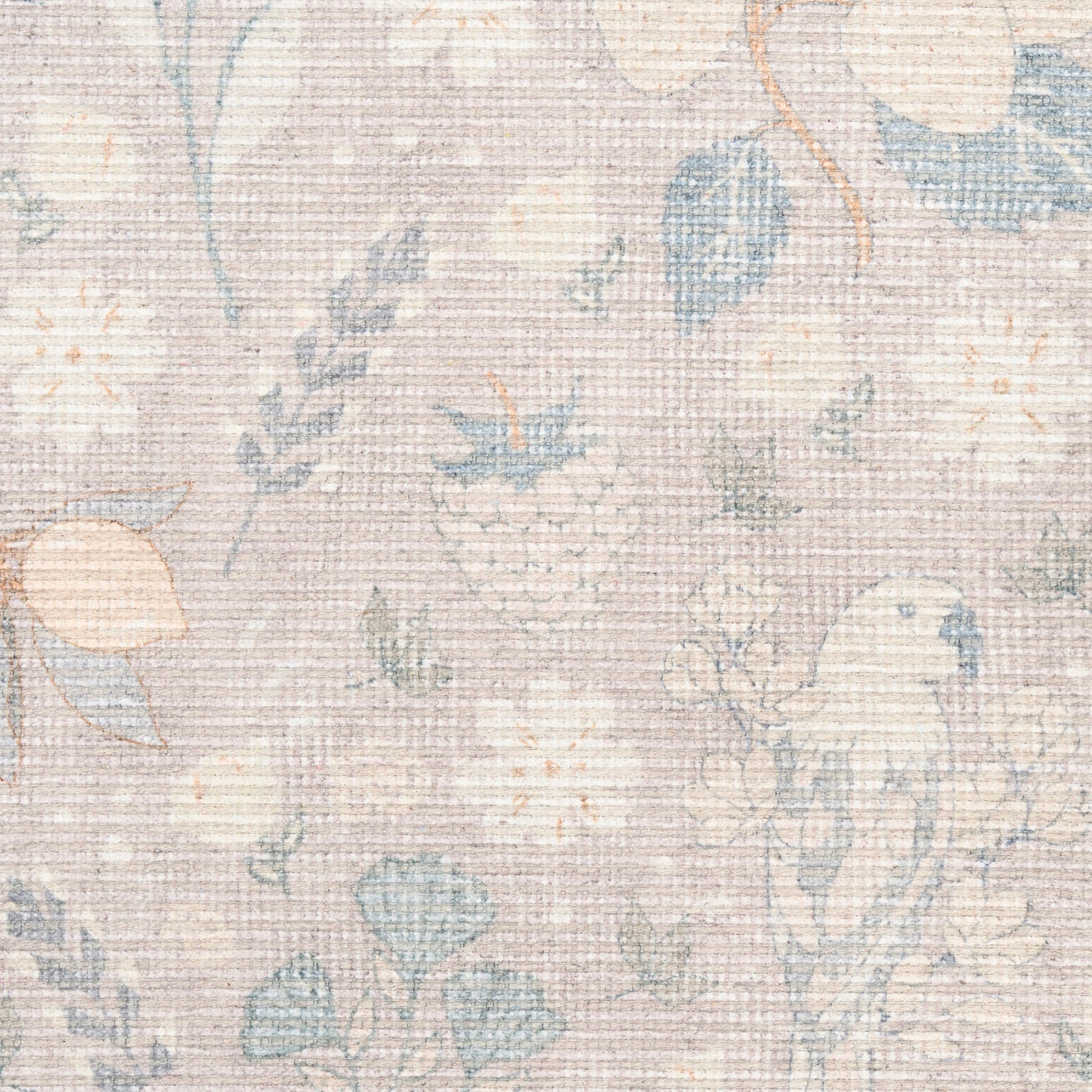 Nourison Home Botanical Washables  Grey Multicolor  Contemporary