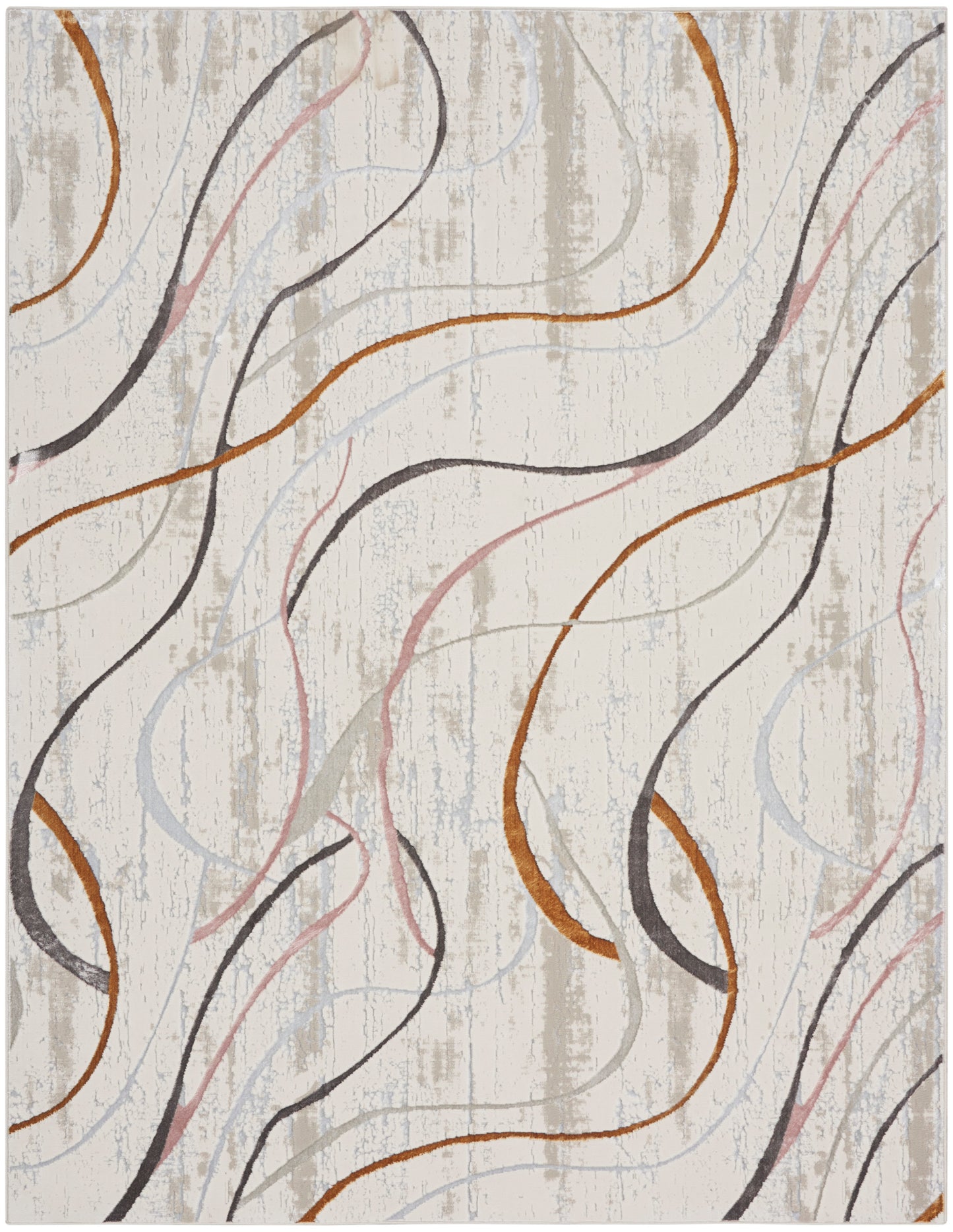 Nourison Home Glitz  Ivory Multicolor  Contemporary