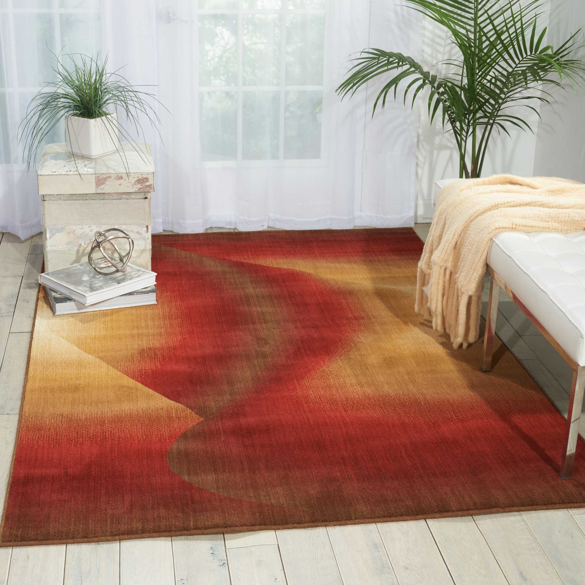 Nourison Home Radiant Arts  Ruby  Contemporary