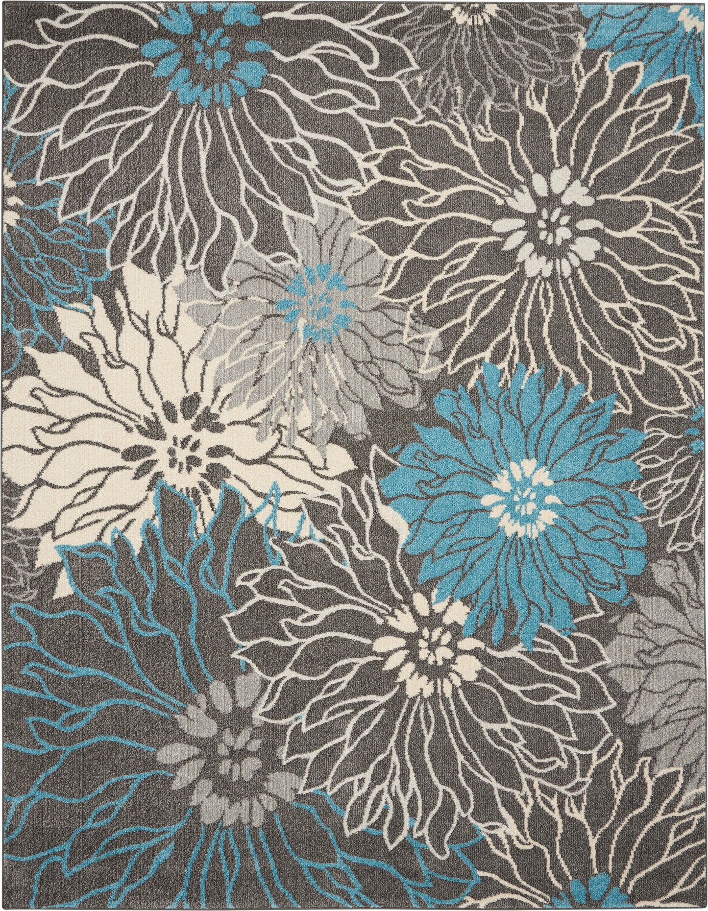 Nourison Home Passion PSN17 Charcoal Blue Contemporary Power-loomed Rugs