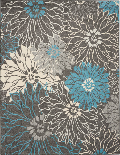 Nourison Home Passion PSN17 Charcoal Blue Contemporary Power-loomed Rugs