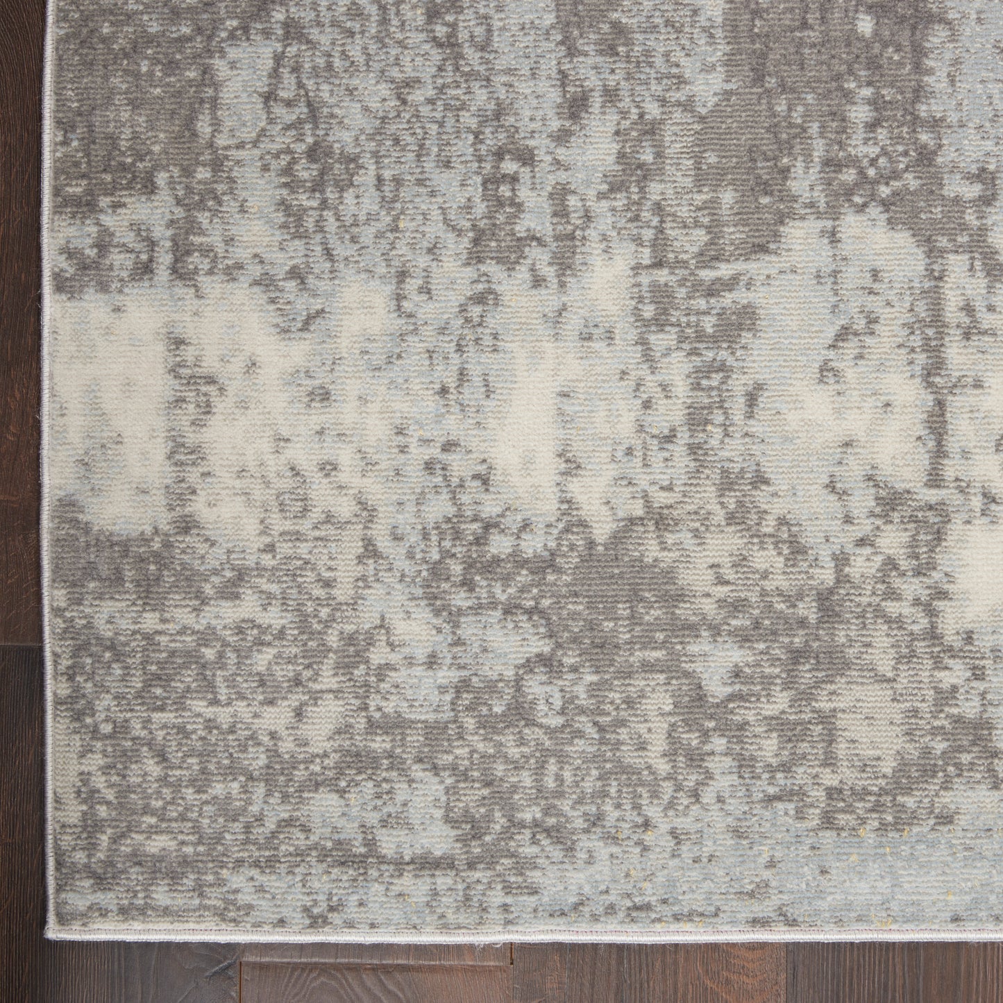 Nourison Home Etchings  Grey Light Blue  Contemporary