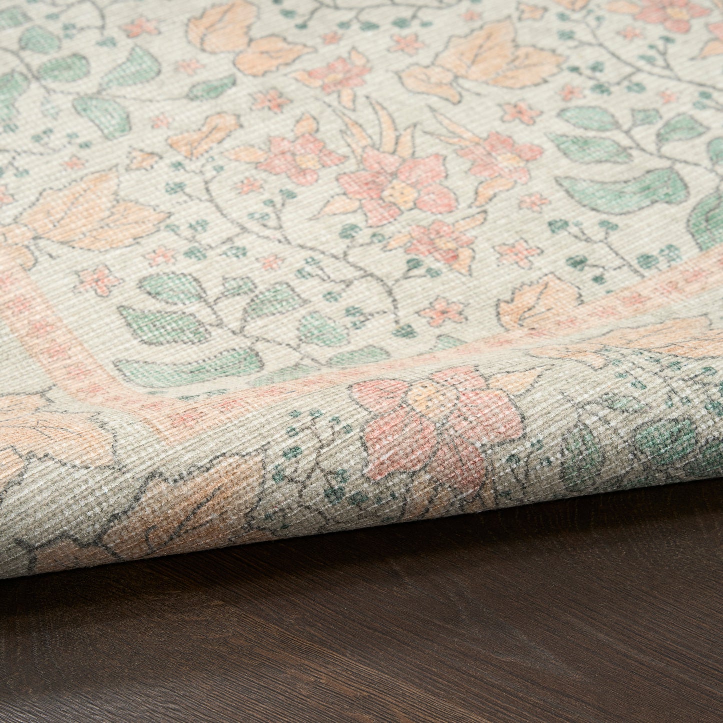 Nourison Home Botanical Washables  Green Multicolor  Contemporary