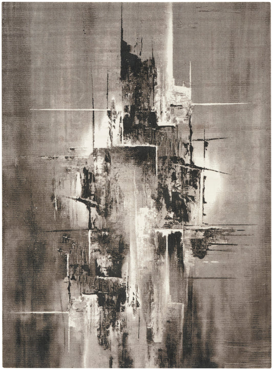 Nourison Home Twilight  Grey Ivory Black  Contemporary