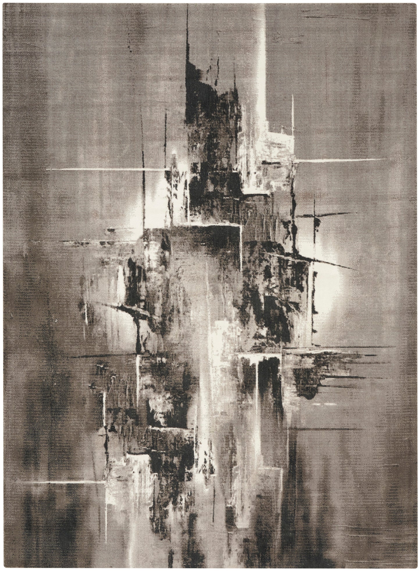 Nourison Home Twilight  Grey Ivory Black  Contemporary