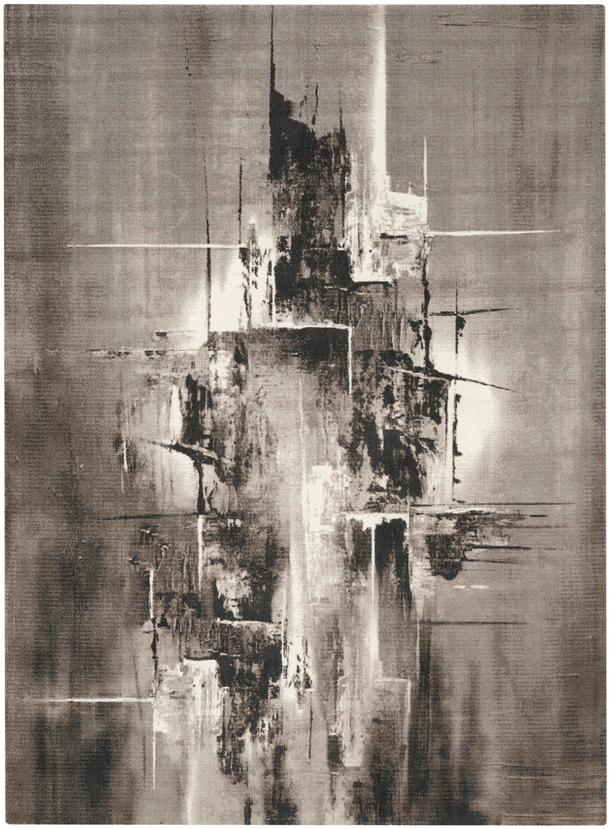 Nourison Home Twilight  Grey Ivory Black  Contemporary