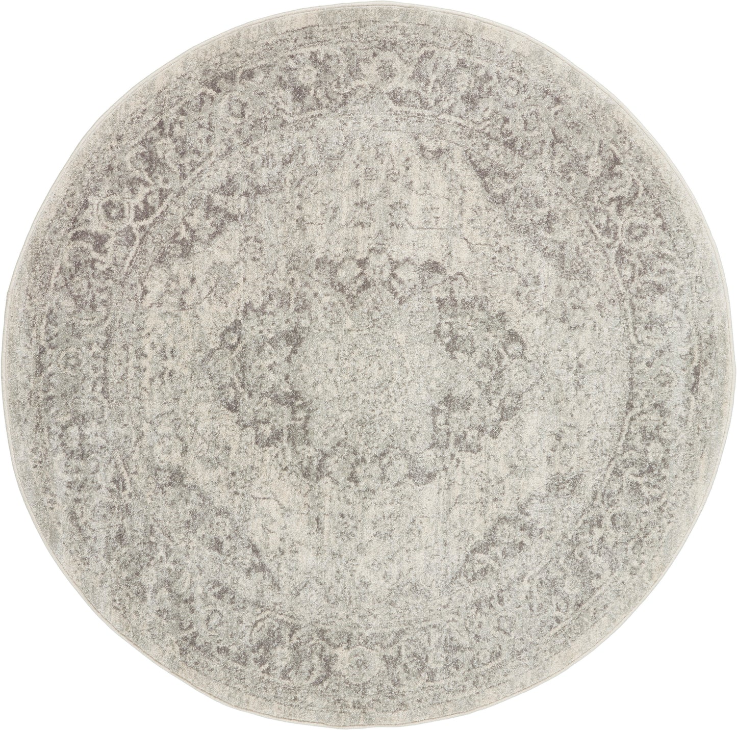 Nourison Home Tranquil TRA05 Ivory Grey Traditional Power-loomed Rug