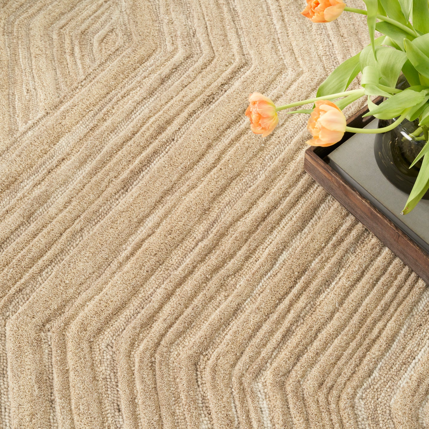 Nourison Home Graceful  Taupe  Contemporary