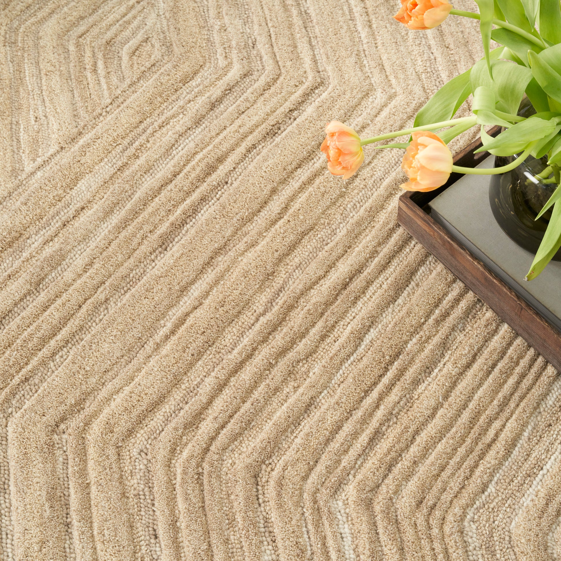 Nourison Home Graceful  Taupe  Contemporary