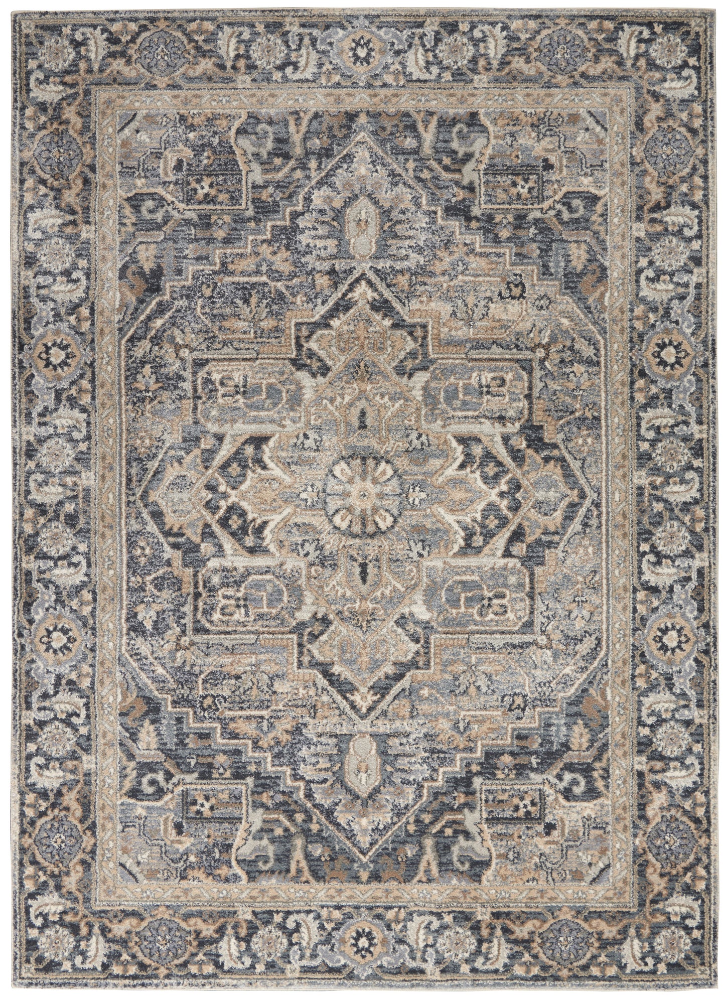 Nourison Home Moroccan Celebration  Navy  Traditional