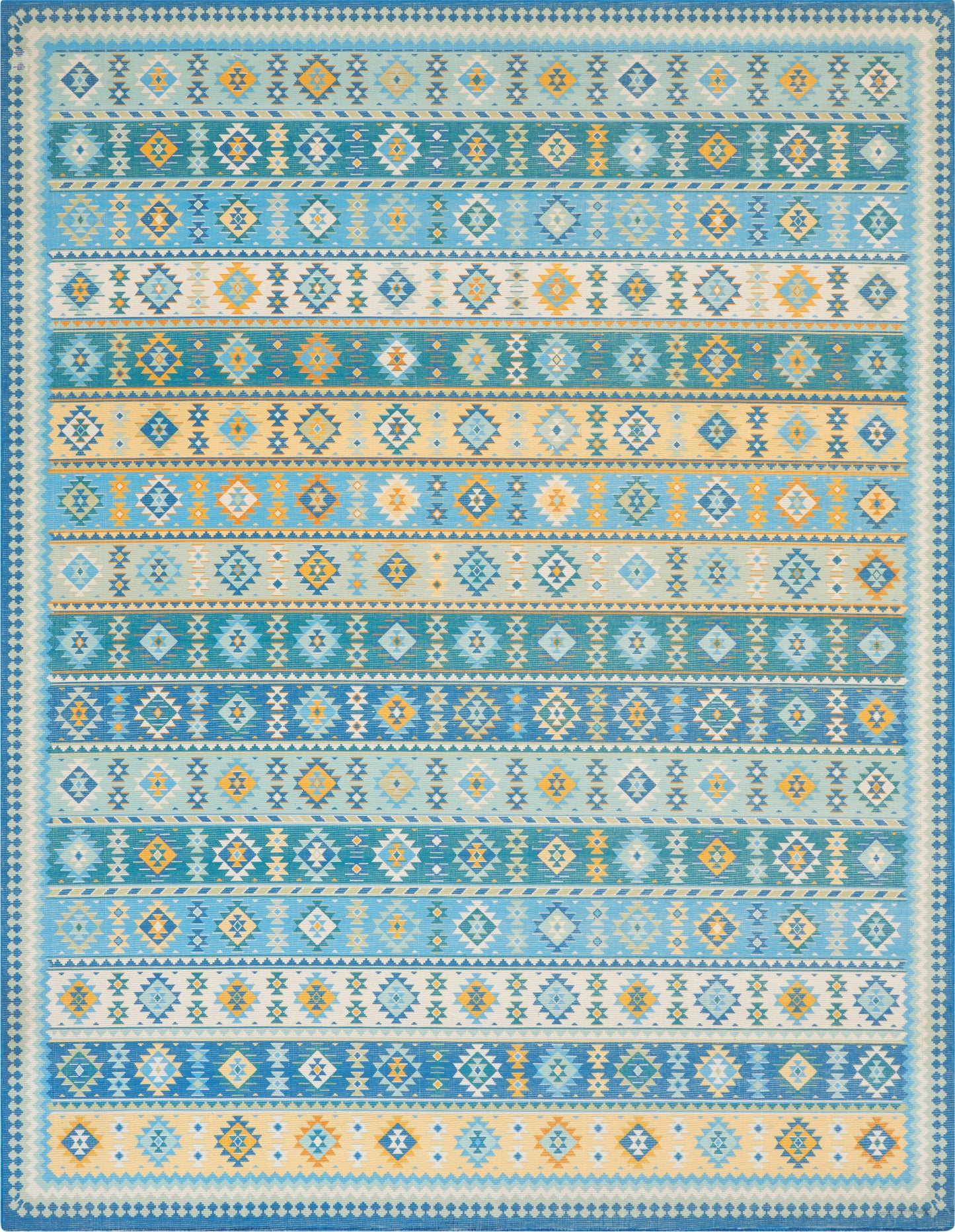 Nourison Home Madera MAD08 Light Blue Transitional Power-loomed Rug