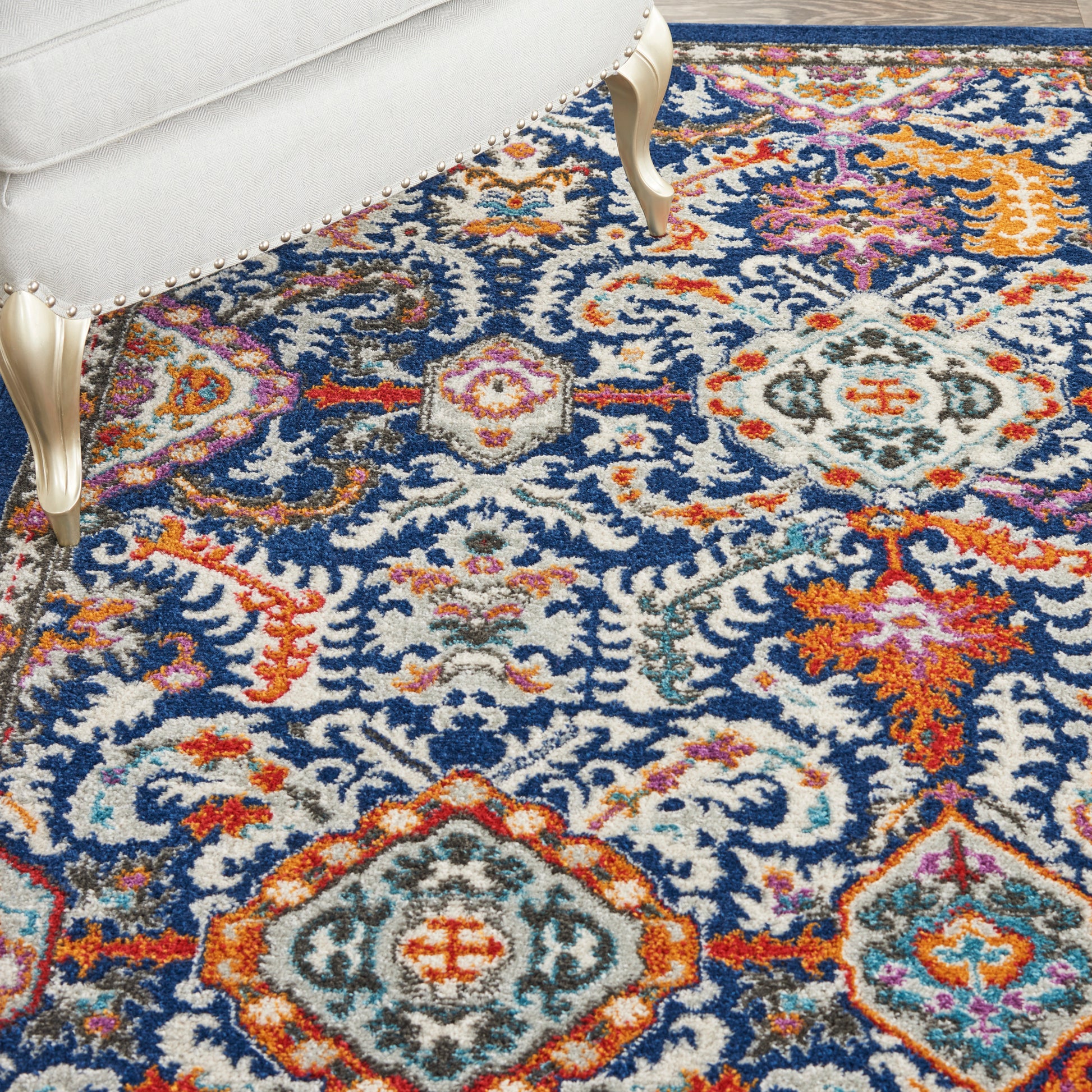 Nourison Home Passion  Blue Multicolor  Transitional
