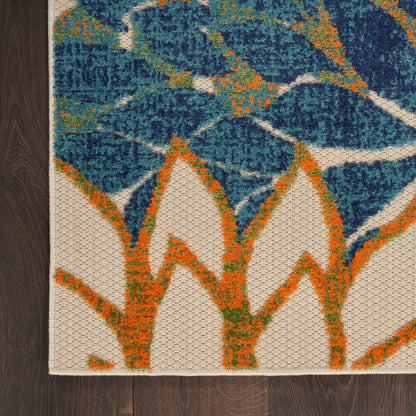 Nourison Home Aloha  Blue Green  Contemporary